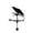 B, variant on TERGAYEE Metal Weather Vane,Ape man Decoration Roof Weather Vane Garden Courtyard Decoration,for Roof Gardens,Garden Sheds,Homes,Fence Posts,Pergola,Greenhouse,Barn or Shed Weathervane 1pc,Black