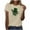 New1/Beige, variant on Otvok Spring Summer Womens St. Patrick'S Day Printed Casual Pullover Short Sleeved Tops