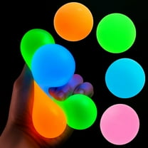 Sticky Balls for Ceiling & Wall, Glow in The Dark Sticky Stress Balls (C:10 Pack)