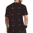 thumbnail image 2 of Wukai Cardiogram and Heart Print Men's Short-Sleeved Mesh T-Shirt,Quick-Dry Short Sleeve Workout T-Shirt-XX-Large, 2 of 8