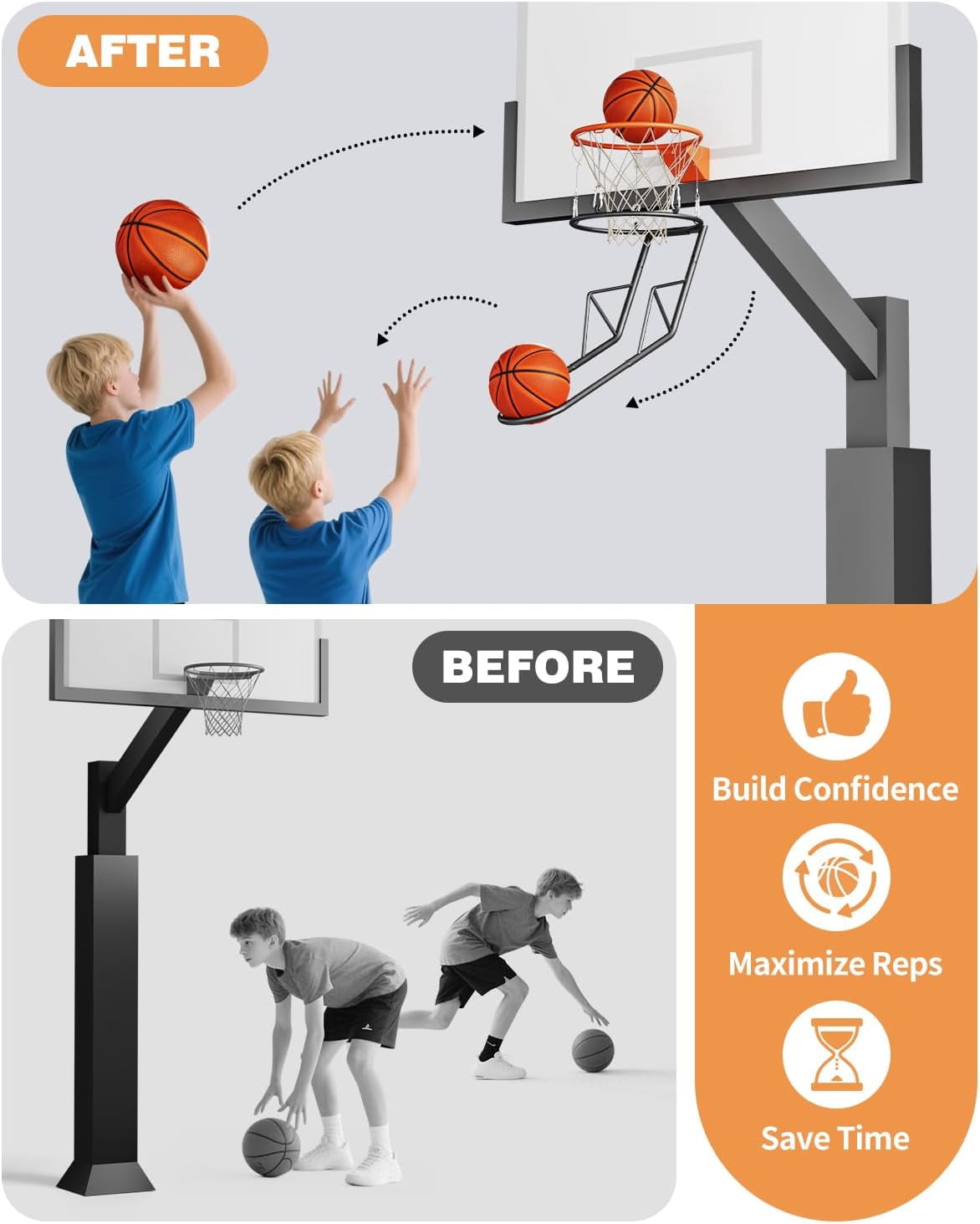SKLZ, Basketball Hoop Return System, Kick Out 360¬∞, Quick