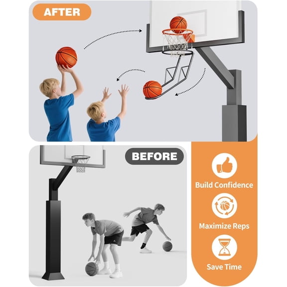 Sturdy Metal Basketball Hoop Rebounder for Indoor/Outdoor Use | Improve Shooting Accuracy