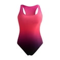 thumbnail image 4 of One Piece Swimsuit Women,Athletic Racerback Swimsuit Color Block Training Bathing Suit for Competitive Swimming,Swimsuit for Women,M,Light Pink, 4 of 5