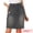 Black, variant on Women's Ripped Hem Washed Jeans Denim Skirt S White