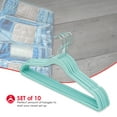 thumbnail image 5 of Sunbeam Velvet Clothing Hanger, 10 Pack, Mint, 5 of 8