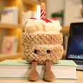 thumbnail image 1 of 1pc Adorable Soft Birthday Cake With Candles Fruit Strawberry Cupcake Shape Plushie Baby Cuddly Toys Cute Muffines Dolls Kids, 1 of 2