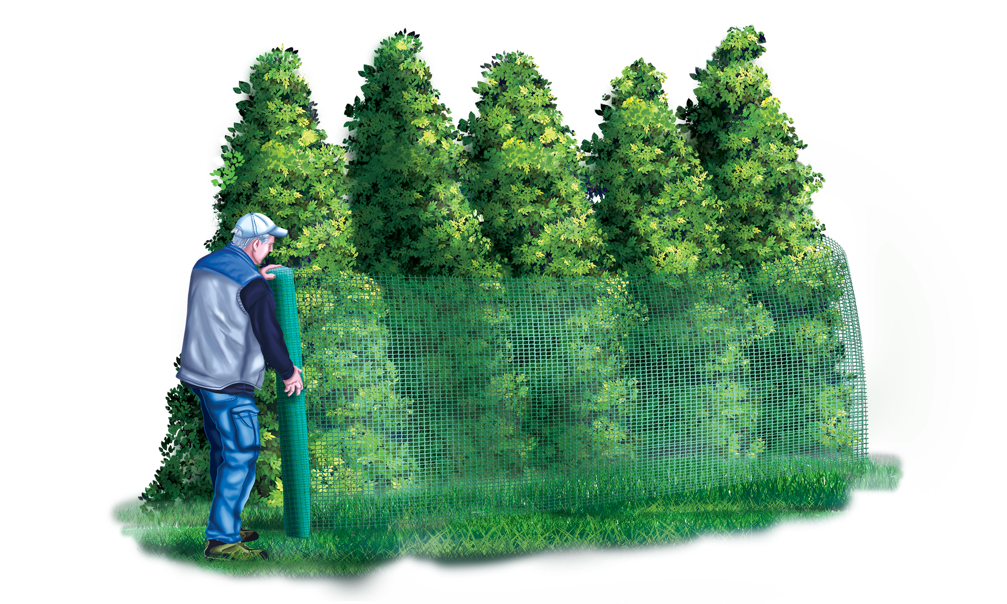 Deer Terrent Landscape Netting, Bulk Rolls, Deer Net, Garden Net, Plant Covers, Protects from Snow Damage, 330 feet Length x 60 inch Height