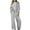 Grey, variant on Amzcrzy Lounge Sets for Women Women's Fall Winter New Solid Texture Casual Set Thick Loose Drawstring Home Furnishing Long Sleeve+Pants Two Piece Set Womens Loungewear Set Ladies Pajamas Sets