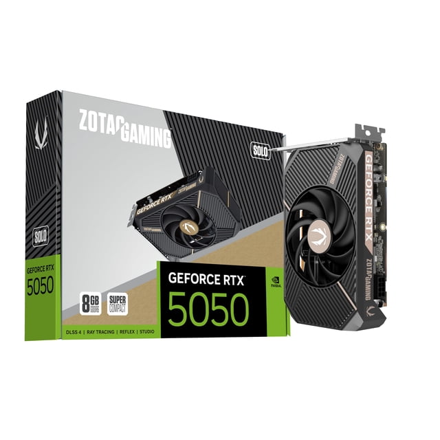 Tarjeta de Video ZOTAC Gaming Nvidia GeForce RTX 5050 SOLO 8GB GDDR6 DLSS4 PCI Express 5.0 IA ZT-B50500G-10L