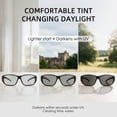 thumbnail image 4 of Photochromic Polarized Over Glasses Sunglasses for Prescription Eyeglasses, UV400 Transition Lenses, TR90 Lightweight 26g, Glare Reduction Sunglasses for Men & Women, 4 of 7