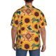 thumbnail image 3 of Fotbe Bohemian Sunflower Camisa Estampada de Manga Corta para Hombre, Casual de Verano, Estilo Playero, Sin Arrugas-X-Large, 3 of 5