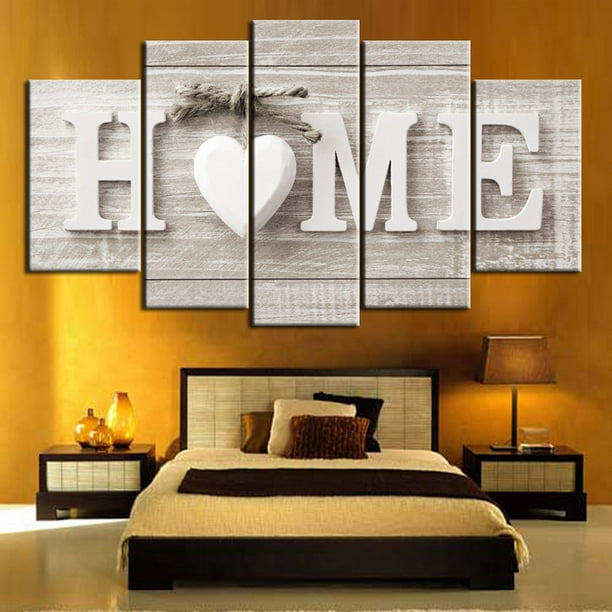 Jcxagr Unframed 5 Panels Wall Art Of Home Painting Pictures Prin Walmart Com Walmart Com