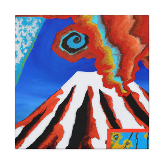 Volcano in Pop Art - Canvas