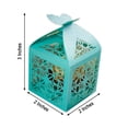 thumbnail image 3 of Efavormart 25Pcs Turquoise Butterfly Top Laser Cut Lace Print Favor Gift Candy Boxes, 3 of 11