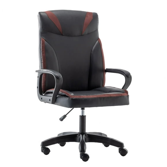 PU Leather Executive Office Chair, Ergonomic Office Desk Chair with Swivel Wheels, Armrests for Home, Office - HXBGY-0021-HZ