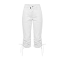 thumbnail image 4 of Women's Laceup Hem Cargo Capris Straight Leg Lightweight Summer Loose Streetwear Hiking Pants with Pockets, 4 of 9