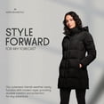 thumbnail image 6 of MERCER+METTLE Women's Puffy Parka | Long Winter Puffer Coat with Hood, High Loft Insulation, Water Repellent, Two Way Zipper - Townsend Green L, 6 of 7