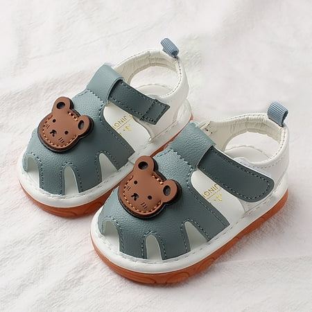 

Mishuowoti Baby Girls Boys Sandals Summer Beach Shoes Outdoor Casual Slipper Rubber Sole Toddler First Walking Princess Sandals