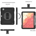 thumbnail image 2 of for iPad Pro 11 5th Gen 2024 Case, Military Grade Silicone Shockproof Heavy Duty Protective Cover for iPad Pro 11 2024 with Handle Strap & Pencil Holder Rotating Stand - Black, 2 of 13