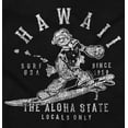thumbnail image 2 of Popeye Surfing in Hawaii Aloha State Hoodie Sweatshirt Women Men Brisco Brands S, 2 of 6