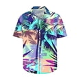 thumbnail image 4 of ZCFZJW Hawaiian Shirts for Men - Men’s Casual Beach Summer Shirts - Big and Tall Stretch Fabric Short Sleeve Button Down Graphic Tees Shirt Tops Sky Blue S, 4 of 5