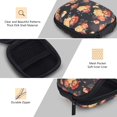 thumbnail image 3 of Earbud Case, IBAOLEA AirPods Pro Case IBAOLEA Organizer Carrying Case Small Storage Bag Hard EVA Shockproof Cover with Carabiner Clip (White+Flamingo) Black+Rose, 3 of 7