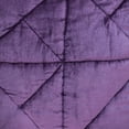 thumbnail image 5 of Nassau Collection Tuffed Velvet Quilt Geometric Stitched Square Throw Pillow - 20" - Purple, 5 of 6
