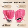 thumbnail image 2 of HOMEIORA Baseball + Softball Glove - Youth Mitt - 9.5" Right Hand Throw, Rose red (1 Pack), 2 of 5