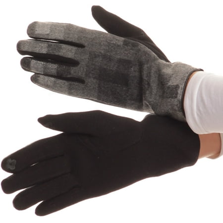 Sakkas Kade Pixel Ombre Multi Colored Patterned Warm Touch Screen Winter Gloves - Black - L/XL