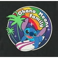 thumbnail image 2 of Men's Lilo & Stitch Ohana Means Family Rainbow Surfer Stitch Graphic Tee Black Small, 2 of 5