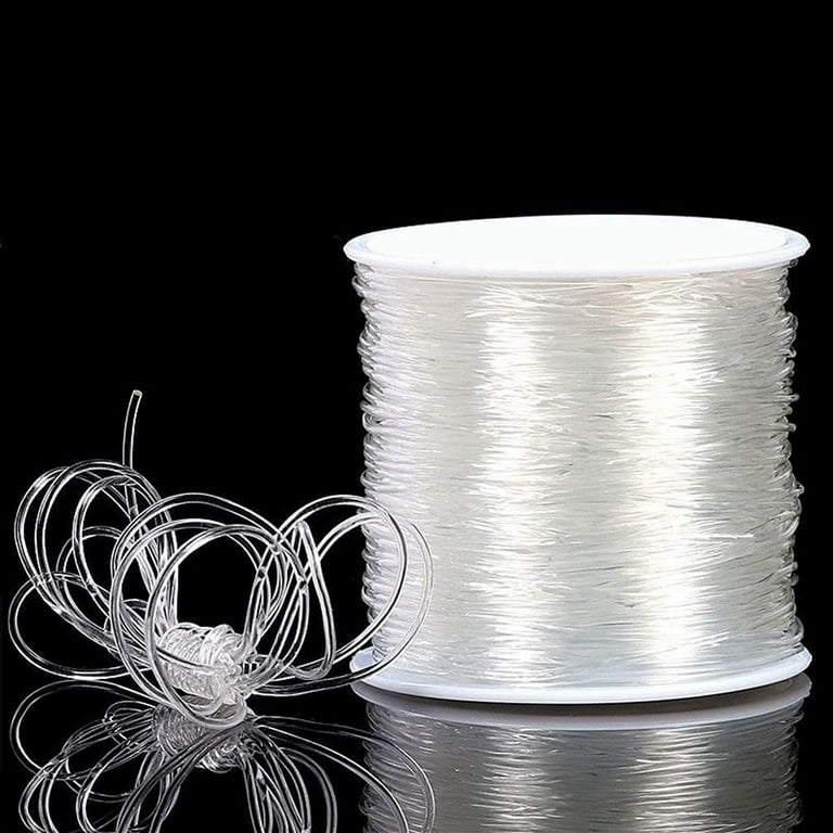 1.2mm Elastic Bracelet String Cord Clear Stretch Bead Cord for Jewelry  Making Necklace Bracelet Beading Thread with (328Ft) with Beaded Needle and