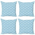 thumbnail image 1 of Ambesonne Damask Throw Pillow Cover 4 Pack, Blue White Old Garden, 18", Sky Blue White, 1 of 2