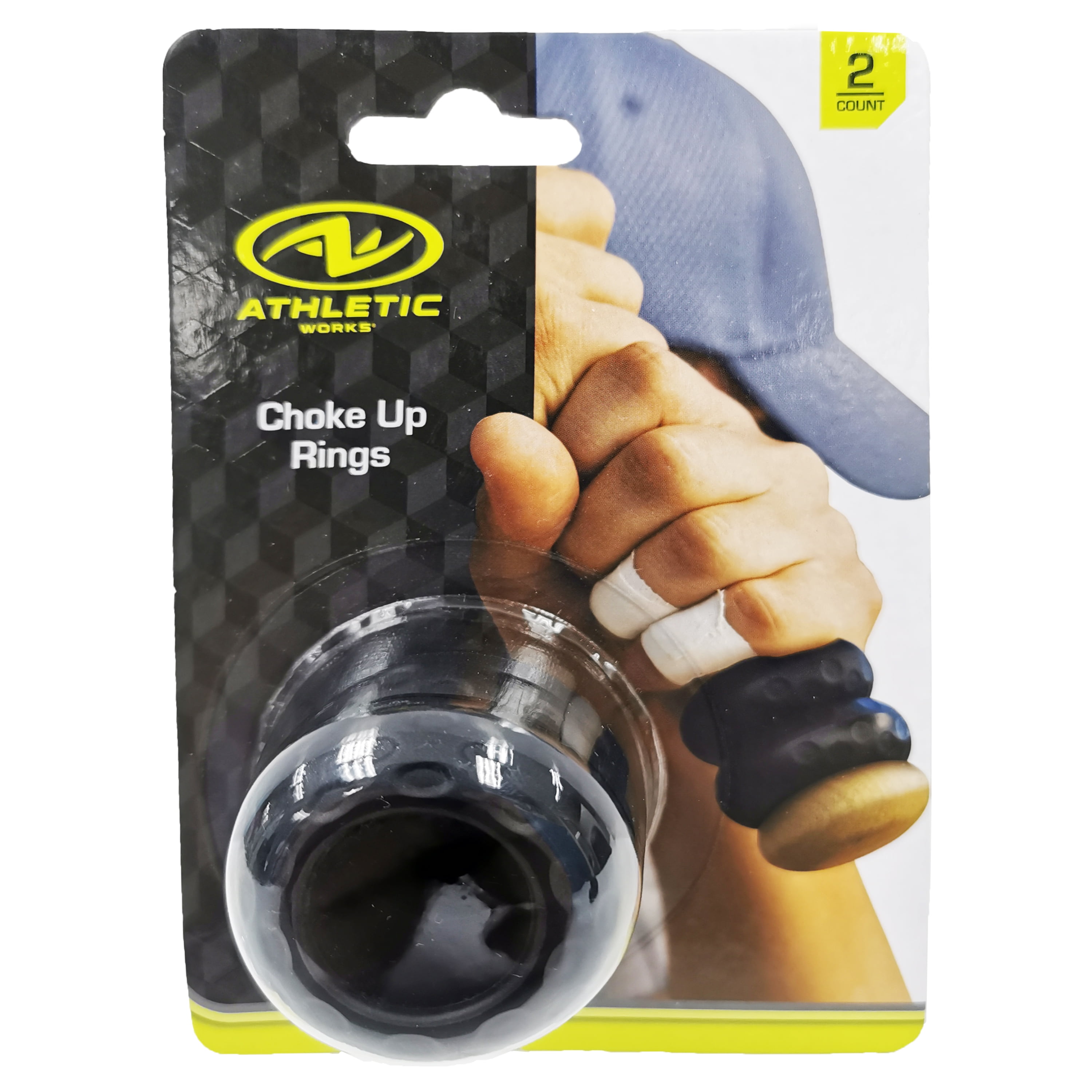 Athletic Works Rubber Choke-up Baseball Bat Rings, 0.14 lb, 2 Pack