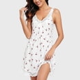 thumbnail image 2 of MVRLSH Nightgowns for Women Casual Loose Sleeveless Midi Tank With Functional Side Pockets Summer Outfit Cami Dress White - XL, 2 of 5