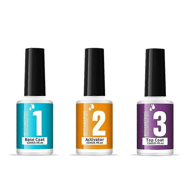 Dip Powder Liquid Set -dip Powder Base Activator And Top Coat For Nail Salon