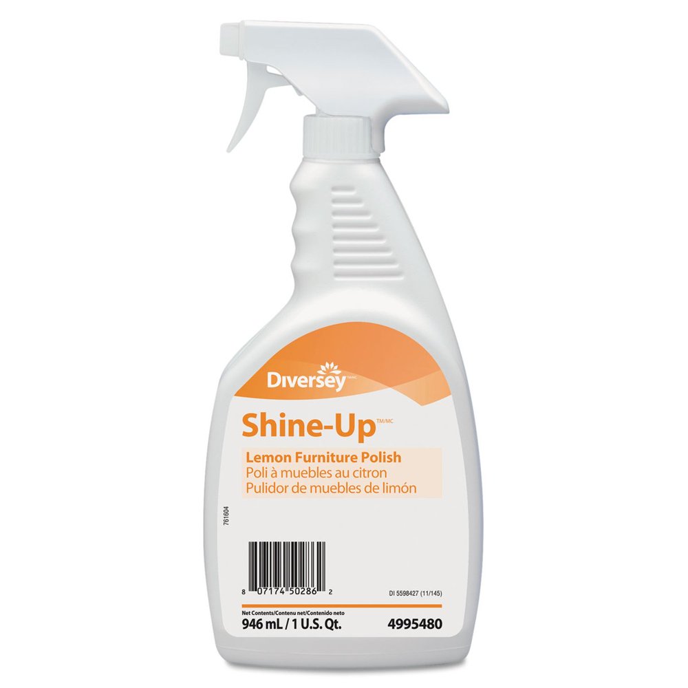 Diversey ShineUp Furniture Cleaner, Lemon Scent, 32 Oz, Trigger Spray