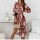 thumbnail image 2 of Vestido HUOGUO, estampado casual, manga larga, fiesta, estampado floral, 2 of 5