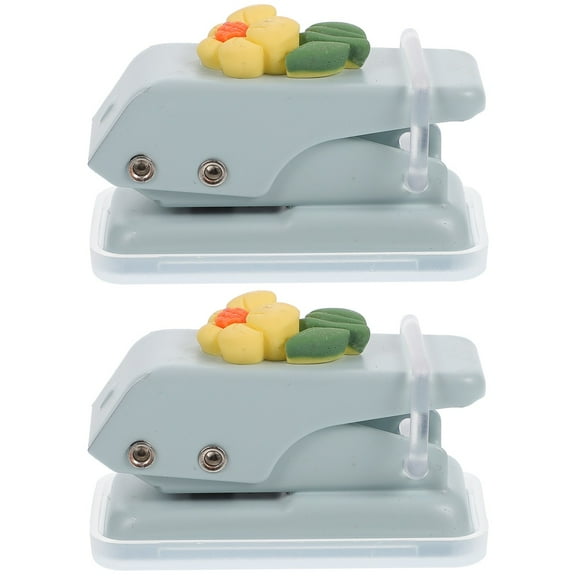 Raindrops 2pcs Paper Hole Punch Single Hole Puncher for Crafts Handheld Circle Hole Punch for Loose-leaf Paper