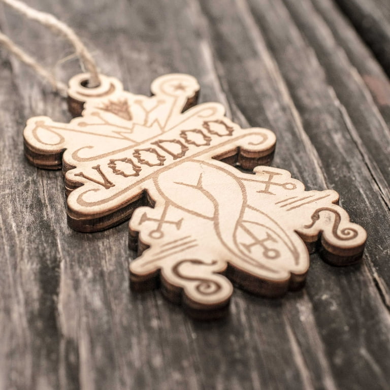 Ornament - Voodoo- Raw Wood 3x4in
