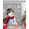 thumbnail image 5 of Gray Christmas Shower Curtain, Xmas Snowman Red Birds Snowflake Waterproof Washable Boho Funny Cute Shower Curtains Set for Bathroom Farmhouse Bathtubs Decor with Hook, 48"Wx72"L, 5 of 7