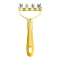 thumbnail image 2 of Double-Sided Pet Hair Comb - Stainless Steel, Detangling Design - Safe for Cats/Dogs, Prevents Scratching - for Coat Grooming & Shedding, 2 of 8