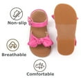 thumbnail image 5 of Girls Sandals Toddler Summer Dress Shoes Gladiator Beach Flat Sandals(AA388 Rose/6M), 5 of 6