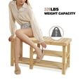 thumbnail image 6 of Ecomex 33.6" Bamboo Shoe Rack Bench, 3-Tier Shoe Organizer for Entryway Hallway - Nature, 6 of 7