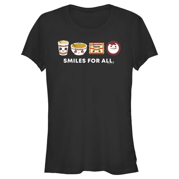 Junior's Maruchan Smiles for All  Graphic Tee Black Small