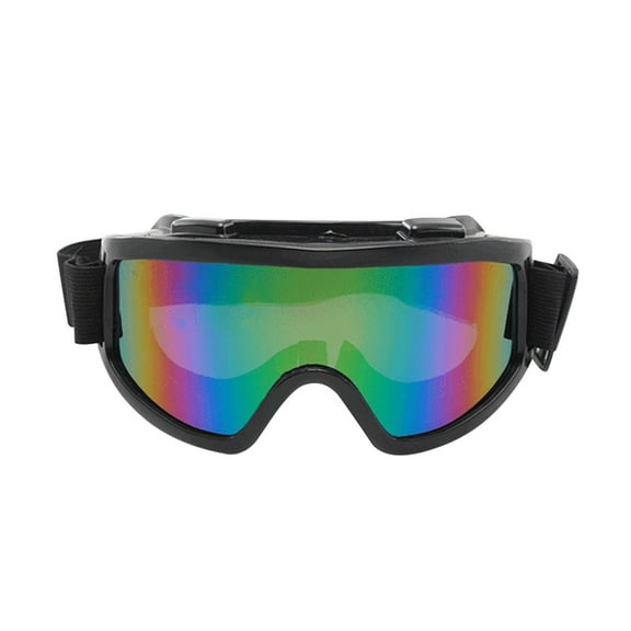 Anti-Fog Ski Goggles, Windproof Snowboard Motorcycle Glasses with Elastic Strap, UV Protection for Outdoor Sports(Black)