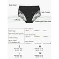 thumbnail image 5 of Unique Bargains Women's Plus Size Mid-Rise Lace Trim Brief Seamless Underwear Black M, 5 of 6