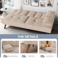 Futon Couch Sofa Bed Convertible Folding Small Sleeper Loveseat with
