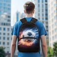 thumbnail image 3 of Pzuqiu Fire Ice Soccer 17 Inch School Backpack for Students Ages 6-18 Cute Book Bag with Padded Straps Fully Print Large Capacity Scholbag for Teens Middle School High School, 3 of 7