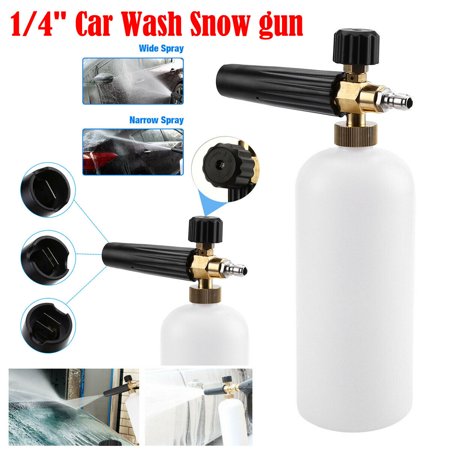1/4" Pressure Car Wash Snow Foam Lance Cannon Soap Bottle Sprayer Washer Gun Jet