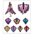 thumbnail image 4 of Fortune Cape de Fée pour Femmes avec Ailes de Papillon, Bourrelet Coloré, Costume de Cosplay d'Halloween, 4 of 5